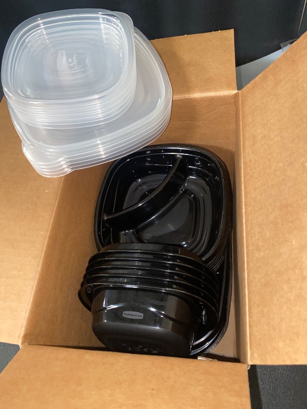 Photo 1 of Rubbermaid TakeAlongs Food Storage Containers with Divided Base, 30 Piece Set
