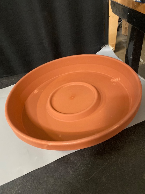 Photo 1 of Bloem 20-Inches Terra Cotta Plastic Plant Saucer