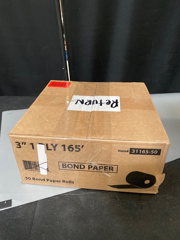 Photo 1 of (50 Rolls) 3" x 165' 1-Ply Bond Receipt Paper POS Cash Register Paper | TMU200 SRP275 Star sp 700 Kitchen Printer Paper Rolls from Nayelish