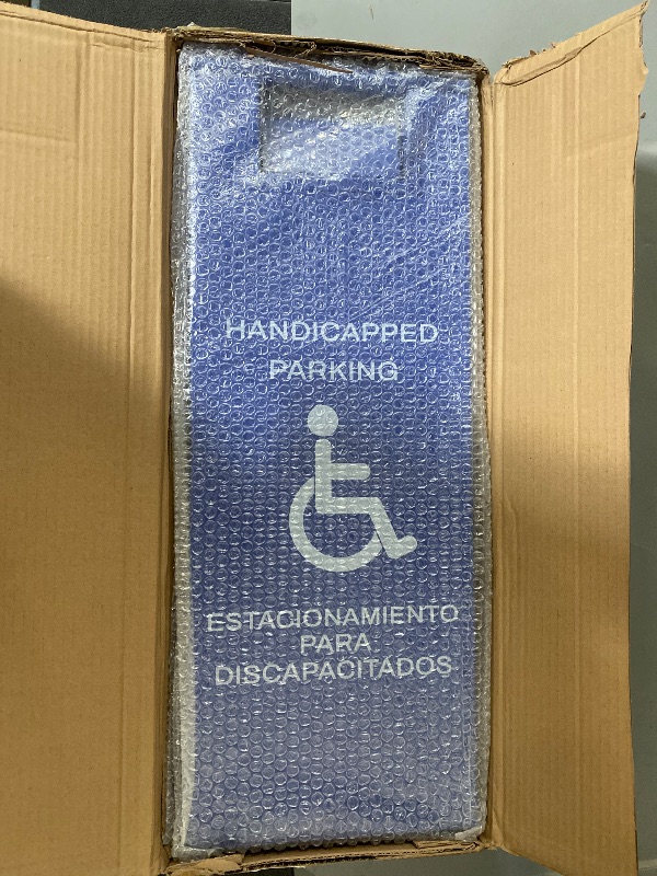 Photo 1 of Stainless Steel Handicapped Parking Sign Portable Foldable Sign - 2Pack