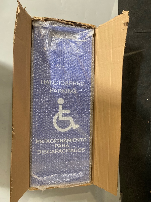 Photo 1 of Stainless Steel Handicapped Parking Sign Portable Foldable Sign - 2Pack