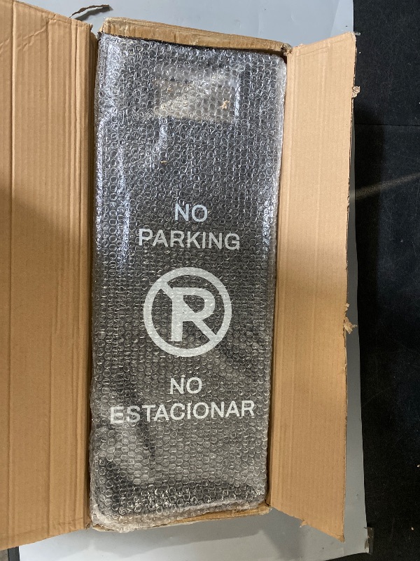 Photo 1 of Stainless Steel No Parking Sign Portable Foldable Handle 2-Pack (Black)