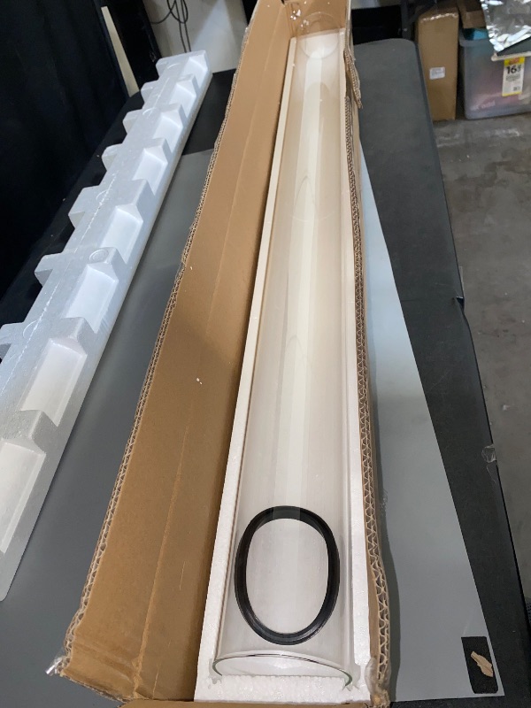 Photo 1 of Patio Heater Glass Tube Replacement, 49.5" Tall 4" Diameter, Glass Tube Patio Heater with Ring, Fits 4-Sided Patio Heaters, Compatible with Hiland, Fire Sense, and more.