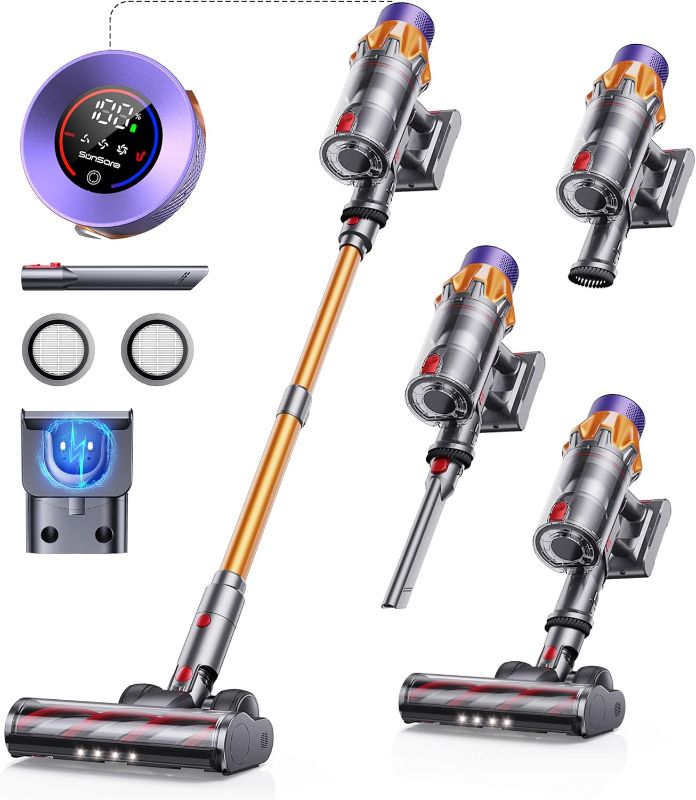 Photo 1 of Cordless Vacuum Cleaner, 550W 45KPA 60Mins Cordless Stick Vacuum Cleaner With Touch Screen, Self-Standing,Wall Mount Charging, Handheld Vacuum Cleaners for Home/Pet Hair/Carpets/Hard Floors(X7A)