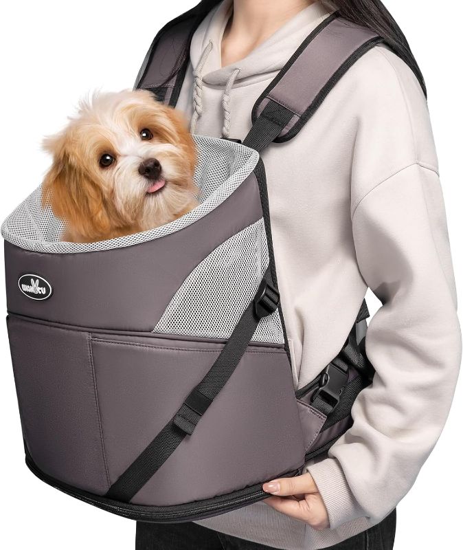 Photo 1 of Pet Backpack Carrier for Dog Cat Pet Front Dog Carrier Backpacks Comfortable Shoulder Straps, Soft Sponge Cushion, Designed to Fit Pets
