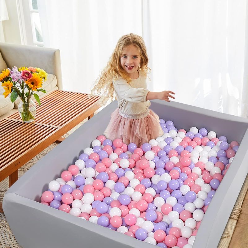 Photo 1 of Ball Pits for Toddlers, Large Baby Ball Pit 47"x35" Rectangular Soft Foam Ball Pit Pool Playpen Ideal Gift for Kids - Balls Not Included