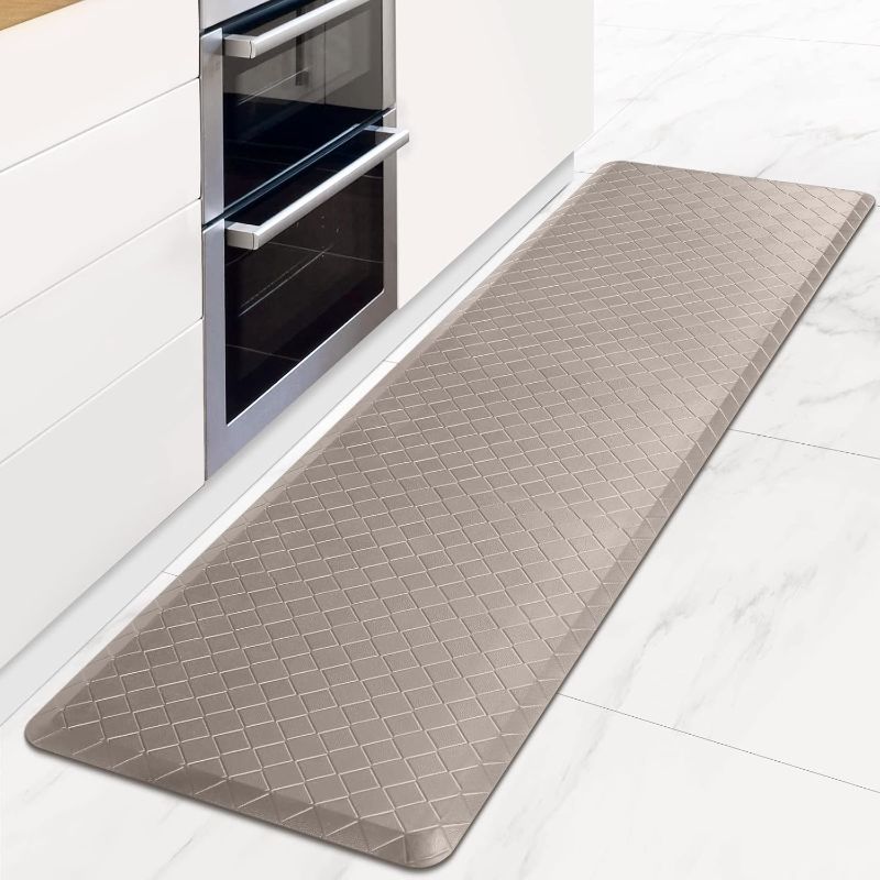 Photo 1 of HappyTrends Anti-Fatigue Floor Mat - 4/5 Inch Thick, Waterproof Non-Slip, Heavy Duty Ergonomic Comfort Rug for Kitchen, Office, Sink, Laundry (22"x72", Gray)
