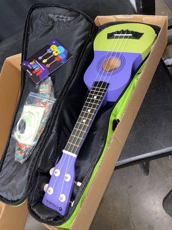 Photo 1 of CAHAYA Soprano Ukulele Beginner Kit: 21-Inch Ukulele Cartoon-Themed Mahogany with Gig Bag Shoulder Strap and Fretboard Stickers for Kids Adults Hawaiian Ukulele Gift Set
