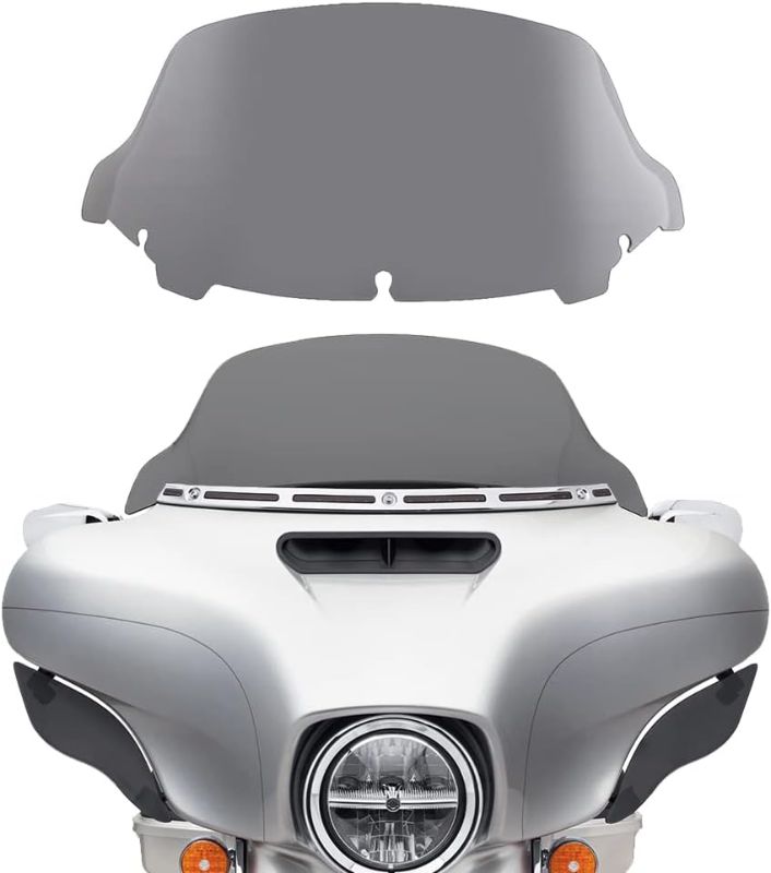 Photo 1 of WYNMOTO 10.5" Smoke Wave Windshield Windscreen Wind Splitter Compatible for 2014-2024 Harley Davidson Touring Street Glide Electra Glide 2014 2015 2016 2017 2018 2019 2020 2021 2022 2023
