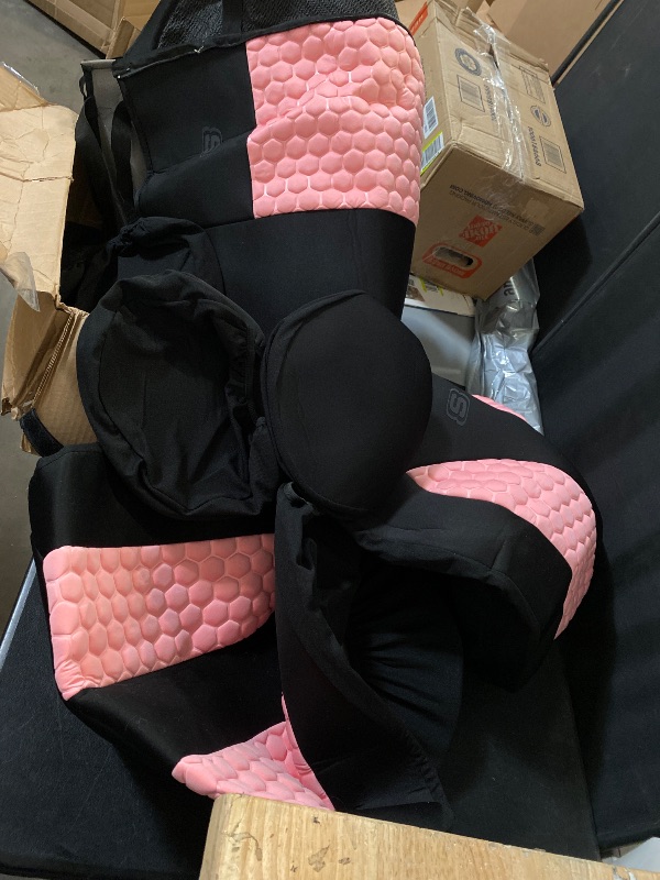 Photo 1 of Skechers Memory Foam™ Car Seat Cover Full Sets, Hexcomb Breathable Thick Seat Covers, Airbag Compatible, Automotive Comfort & Protection for Most Cars,Van,Trucks, SUVs (Pink,Full Set)
