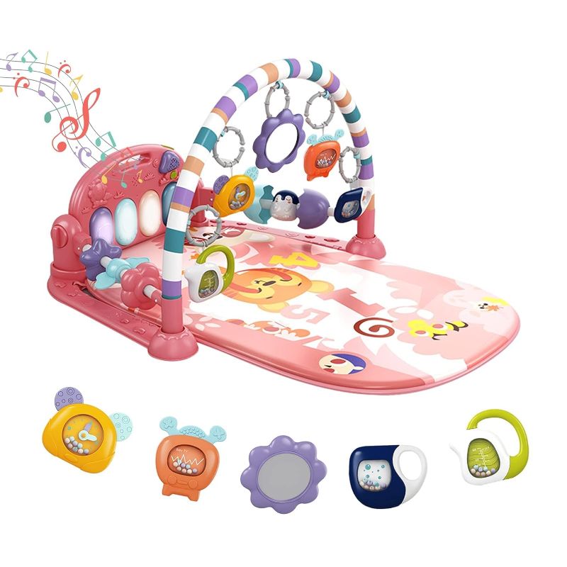 Photo 1 of UNICORN**Baby Play Mat Baby Gym, Asix Upgraded Projector Funny Play Piano Tummy Time Baby Activity Mat with 5 Infant Sensory Baby Toys for Newborn Baby 0 3 6 9 12 Months,Music and Lights Boy & Girl Gifts