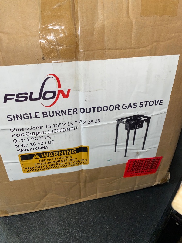 Photo 1 of FSUON Outdoor Camping Stove, 130000 BTU, Propane Gas Cooker with Detachable Legs, High Pressure Single Burner, 30 PSI Regulator
