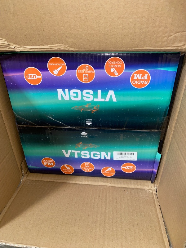 Photo 1 of VTSGN Portable Bluetooth Karaoke Machine for Adults – PA System with 2 Wireless Microphones, Disco Lights, Perfect for Outdoor Parties & Family Gatherings
