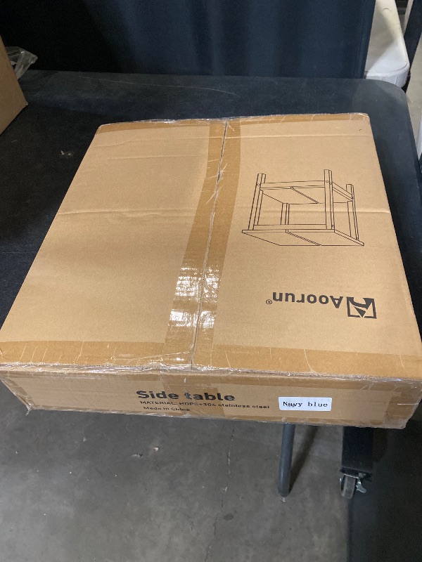 Photo 1 of NAVY BLUE* BRAND NEW** Aoorun hdpe Patio Table Small, 2 Tier 