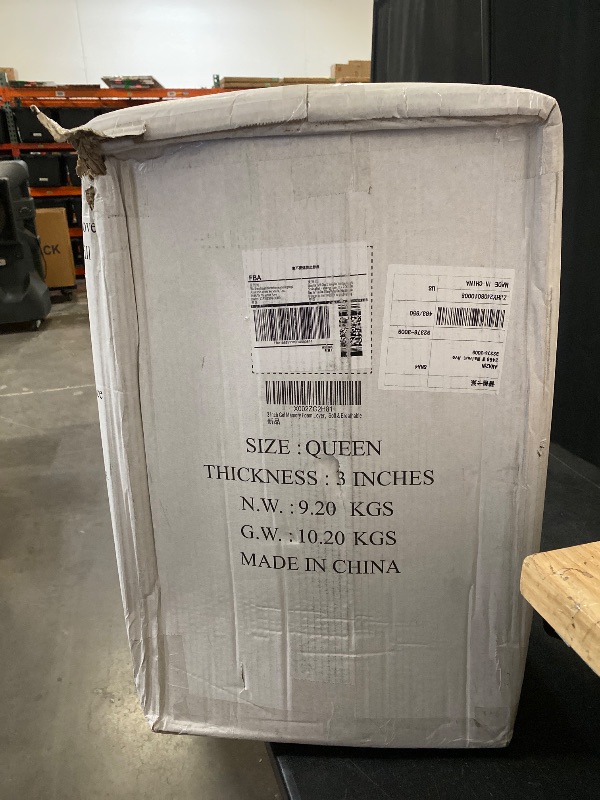Photo 1 of FACTORY SEALED** 3 Inch Gel Memory Foam Cooling Mattress Topper Queen Size, Mattress Pad Cover for Pressure Relief, Bed Topper with Removable Cover?Soft & Breathable