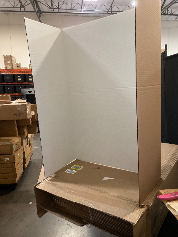 Photo 1 of Flipside Products 36” x 48” Project Boards for Presentations, Science Fair, School Projects, Event Displays and Trifold Picture Board, Proudly Made in USA - Clay White - 24 Pack
