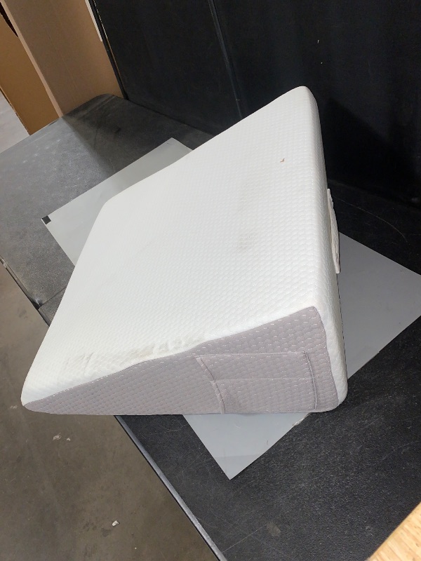 Photo 1 of Wedge Pillow for Acid Reflux, Bed Wedge Pillow for Headboard 10", Pillow Wedge for Back Pain Relief, Post Surgery, Elevated Pillows for Sleeping, Snoring, Triangle Pillow with Cover, White
