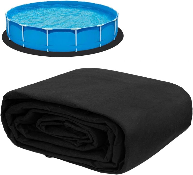 Photo 1 of 12 FT Pool Pad for Above Ground Pool, Pool Liner Pad Under Pool Mat for Above Ground Swimming Pools or Hot Tub Mat, Pool Ground Cloth Under Pool Padding Pool Ground Pad Above Ground Pool Liner
