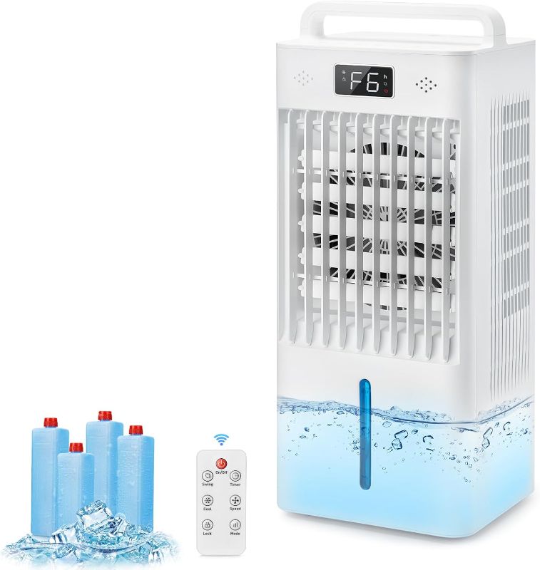 Photo 1 of Portable Air Conditioners,2025 New Quiet Swamp Cooler with 10 Liter Water Tank, 16 FT/S Remote Control, 6 Speeds & 3 Modes,120° Oscillation, Fast Cool, for Room,Bedroom and Office,No Hose Needed
