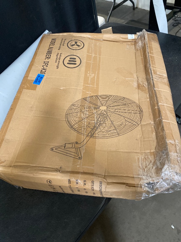 Photo 1 of Wall Mount Fan 7000 CFM, 20" High Velocity Wall Oscillation Fan 3-Speed Industrial Walls Fans for Indoor, Ercial, Residential, industrial, Warehouse, Greenhouse, Workshop, Basement Use-ETL
