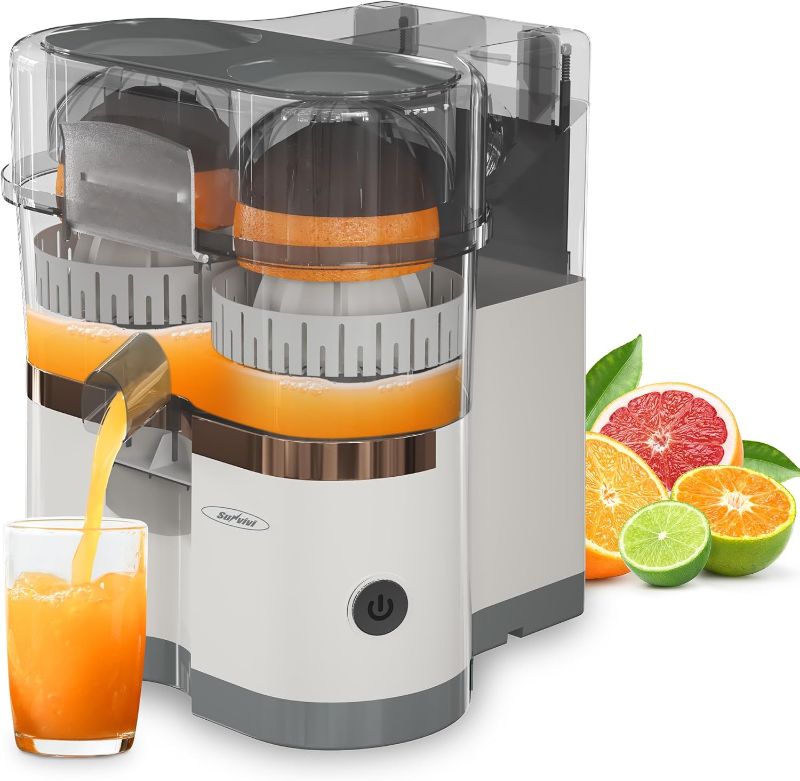 Photo 1 of Sunvivi Dual-Head Electric Citrus Juicer, Rechargeable Juicer Machine with USB Charging & Cleaning Brush, Portable Lemon Squeezer for Fresh Orange, Lemon, Lime, Kiwi, Grapefruit, Easy to Clean & Use