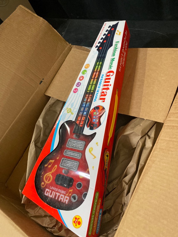 Photo 1 of VenGo Guitar Kids, 4 Strands Music Electric Guitar Kids Musical Instrument Guitar Toy with Back Strap