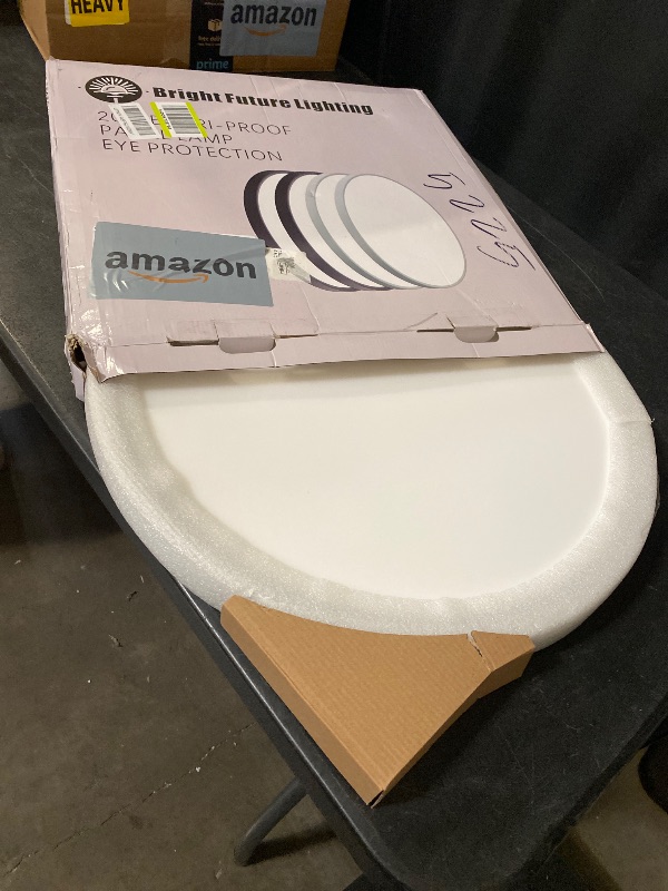 Photo 1 of 1Pack 20 Inch Large LED Flush Mount Ceiling Light, 40W,4350LM, 3000K/4000K/6000K CCT Selectable,Black Round Flat Panel Light Low Profile Ceiling Light Fitures for Hallway, Kitchen, Bedroom, Office
