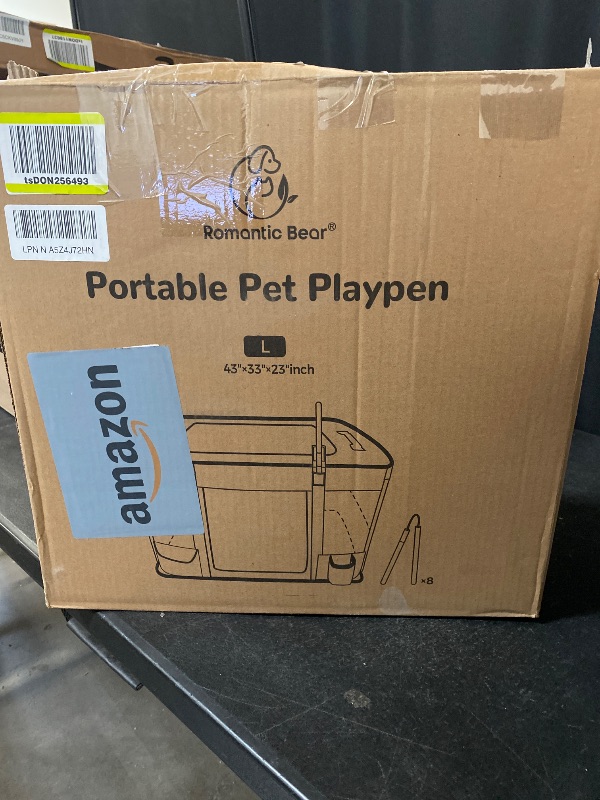 Photo 1 of Dog Playpen,Pet Playpen,Foldable Dog Cat Playpens,Portable Exercise Kennel Tent Crate,Water-Resistant Breathable Shade Cover, Indoor Outdoor Travel Camping Use for Small Animals with Carrying Case(M)
