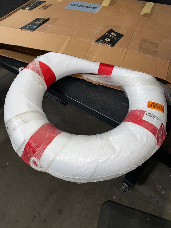 Photo 1 of 20 Inch / 50cm Pool Safety Life Preserver Throw Ring Buoy- Swim Foam Rings for Swimming Pool Wall Decoration
