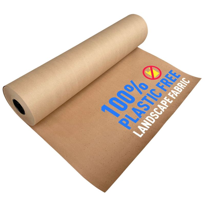 Photo 1 of Sandbaggy Biodegradable Landscape Fabric - Garden Paper for Weeds - Paper Mulch Rolls - Made in America (4 ft x 50 ft, 1)
