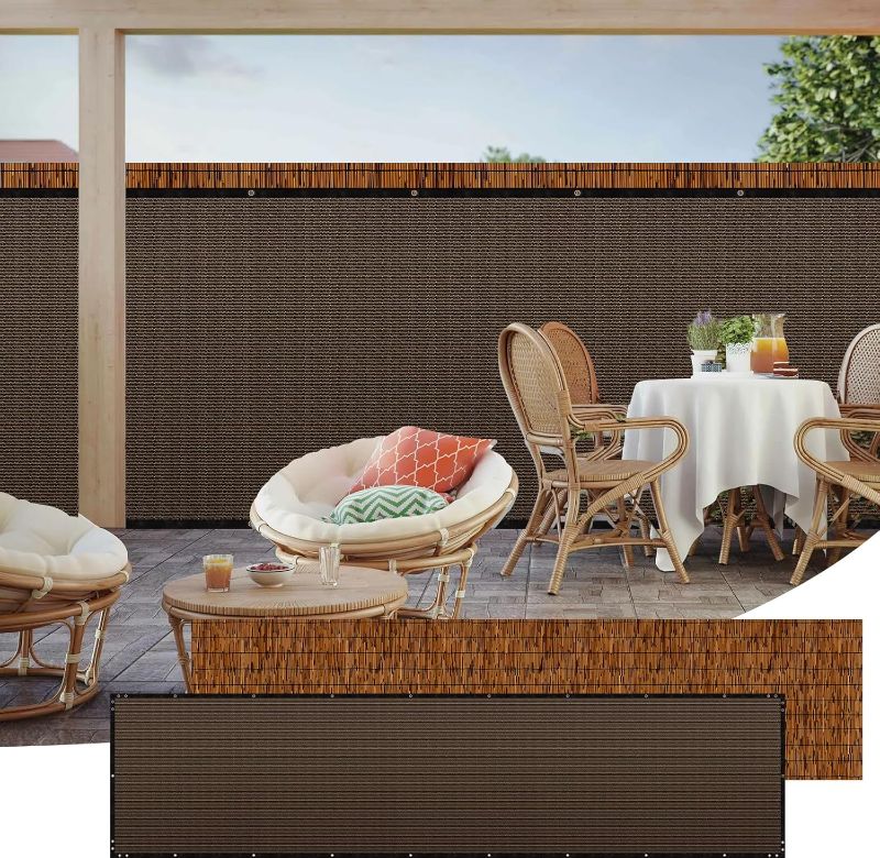 Photo 1 of Natural Reed Fencing Rolls,Bamboo Fencing 4ft High Roll with Privacy Screen Fence,Bamboo Privacy Reed Screen Curtain Balcony Reed Fence Roll for Outdoor Backyard Patio (2 Pack 4X16.4FT)
