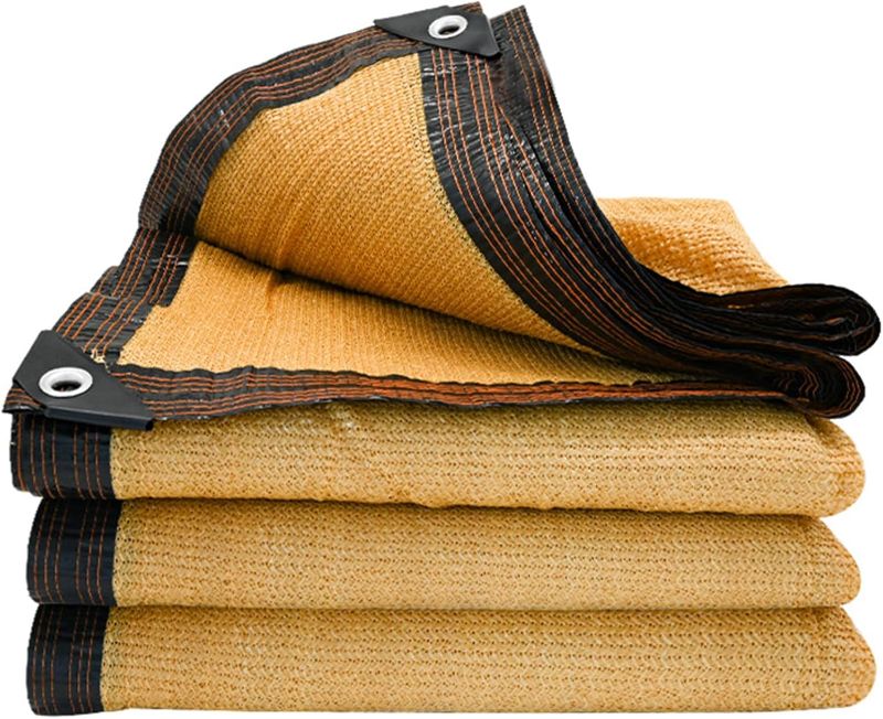 Photo 1 of Shade Cloth -for Garden Plants,25 * 25 Ft Sunblock Shade Neting -for Outdoor Garden Neting Mesh Pergola Patio Lawn Sun Shade Cloth - for Dog Kennel Cover Chicken Coop Shade Cover,Beige
