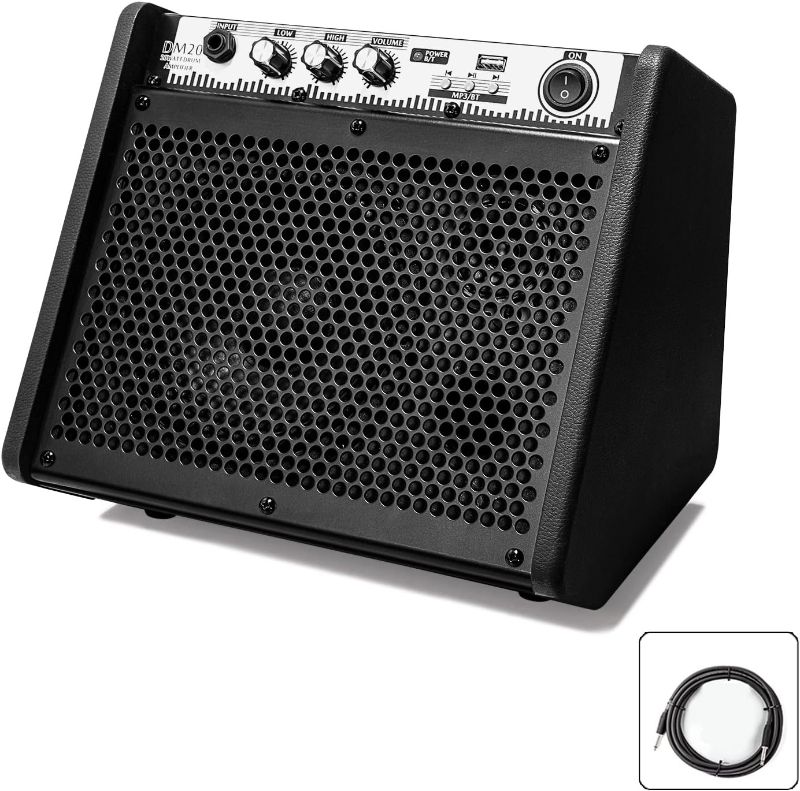 Photo 1 of Coolmusic DM20 20W Bluetooth Personal Monitor Amplifier Electric Drum Amplifier Speaker,Keyboard Speaker with USB Interface(Including E-Drum Noise-Reduction Cable)
