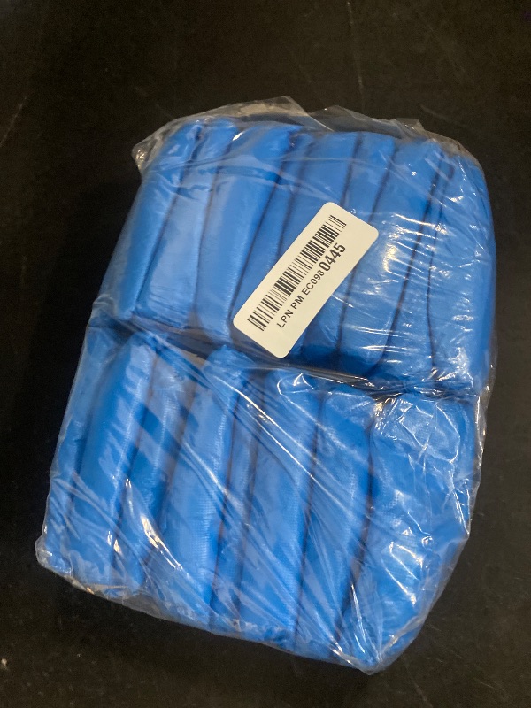 Photo 1 of Green Convenience 100 Pack 50 Pairs Disposable Shoe Covers Boot Cover Waterproof, Dust proof, The Size Fit Most, Non-slip, Blue, Protect Your Shoes, Floor, Carpet