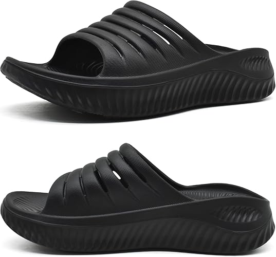 Photo 1 of SIZE 7- KuaiLu Womens Recovery Sandals With Comfortable Plantar Fasciitis Support,Ladies Orthotic Open Toe Sport Slides Thick Cushion Reduces Stress on Feet,Joints & Back Post-Exercise

