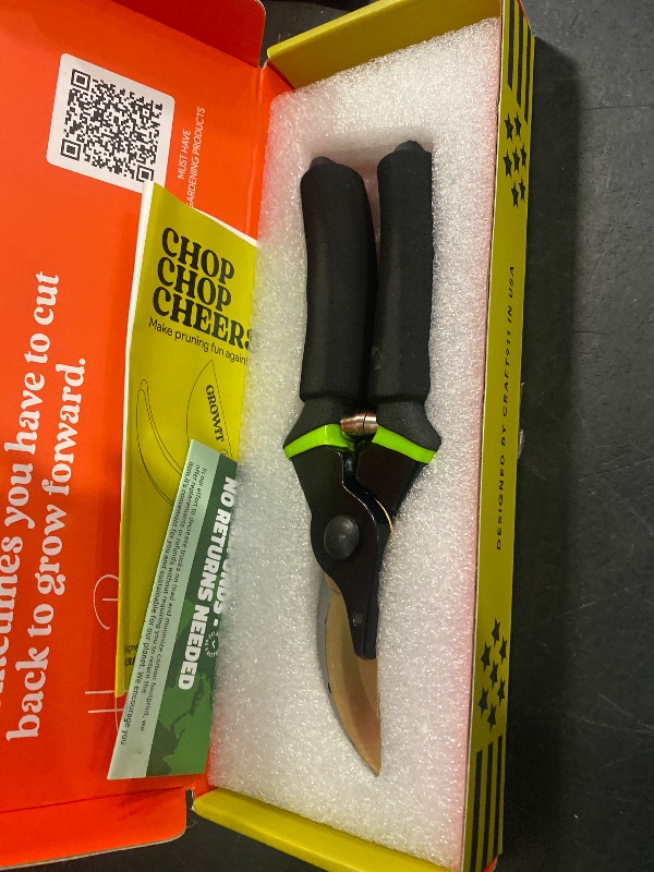 Photo 1 of Ultra Sharp Japanese Steel Pruning Shears - Cuts 3X Easier, Weak Hand Arthritis Clippers, Rust-Resistant Titanium Coated Pruner, Effortlessly Cuts 3/4 Inch