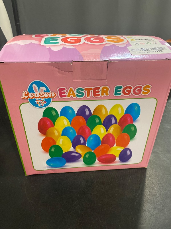 Photo 1 of LEASEN 100 Pcs Prefilled Easter Eggs Filled with Toys Inside for Kids, Easter Egg Hunt, Basket Stuffers Fillers, Filled with Toys Party Favors for Boys Girls, Classroom Prize Supplies