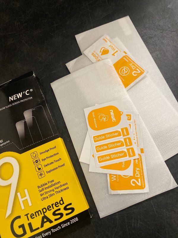Photo 1 of NEW'C 3 Pack Designed for iPhone 13 Pro Max, iPhone 14 Plus Screen Protector (6.7"), Tempered Glass, Case Friendly Bubble Free Ultra Resistant
