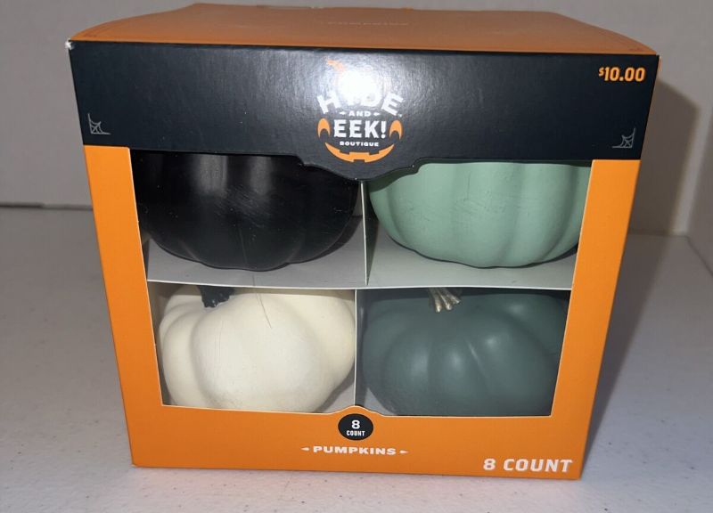 Photo 1 of 8pk Painted Halloween Pumpkins Black/White/Greens - Hyde & EEK! Boutique