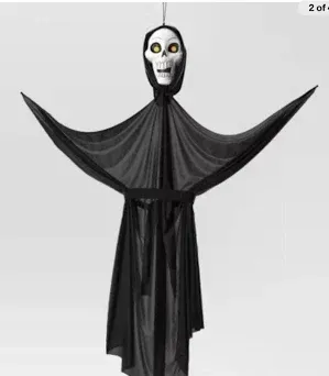 Photo 1 of 65" Black Light Responsive Ghoul Halloween Decorative Prop Black - Hyde & EEK