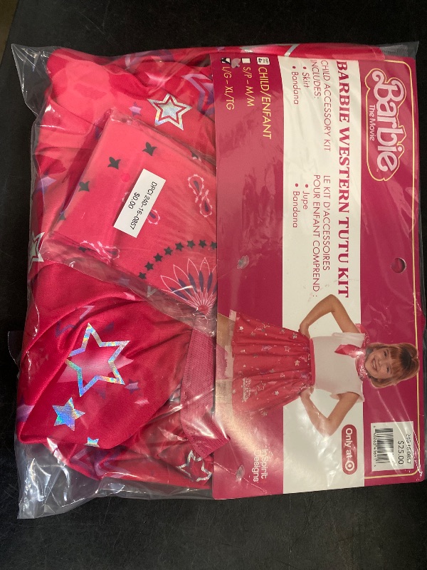 Photo 1 of LARGE-Girls BARBIE Western Tutu Skirt Costume Kit-Dress up & Bandana
