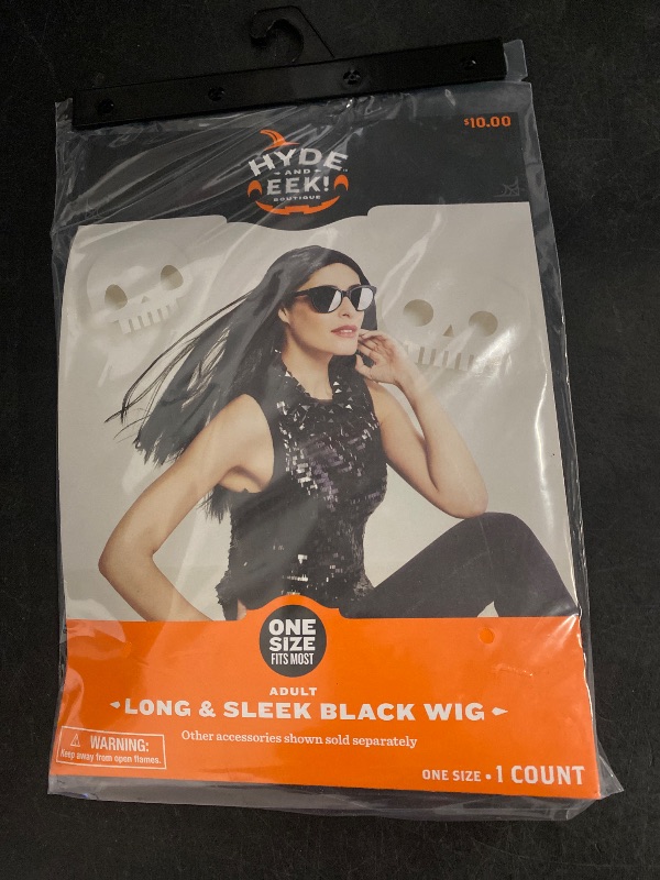 Photo 1 of Hyde and EEK! Boutique Adult Long & Sleek Black Straight Hair Wig One Size
