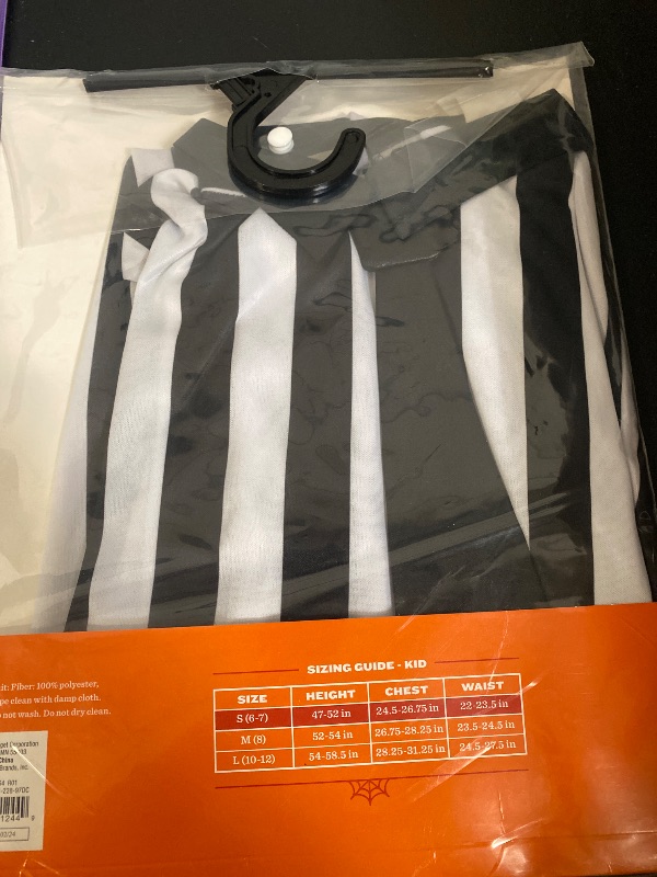 Photo 1 of SMALL- Boys Girls Hyde & Eek Striped Jumpsuit Costume Beetlejuice Clown
