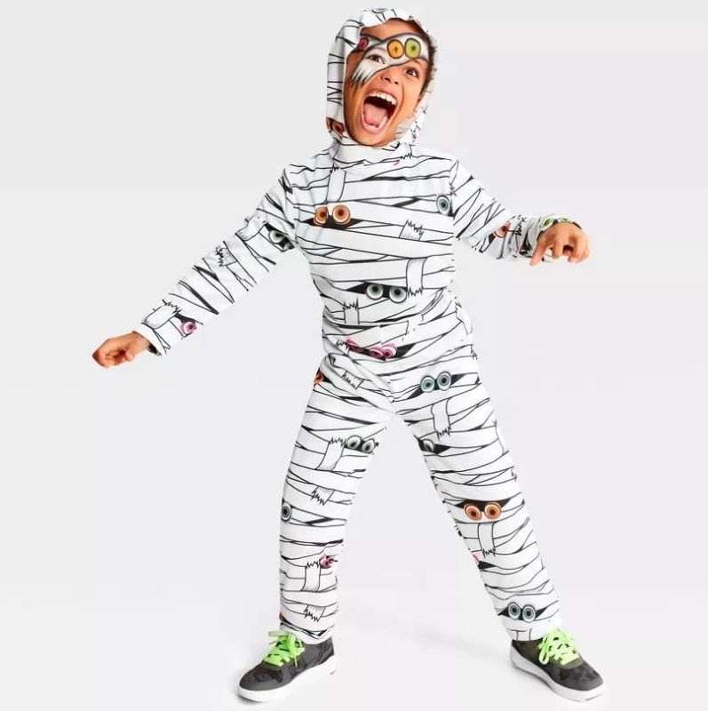 Photo 1 of 4-5T-Toddler Hyde & EEK Glows MUMMY Halloween Costume Jumpsuit Size
