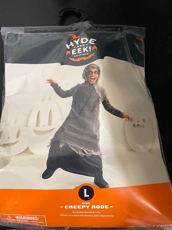 Photo 1 of LARGE- Boys Hyde and Eek CREEPY Robe Ghoul Zombie Halloween Costume