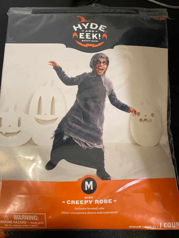 Photo 1 of MEDIUM Boys Hyde and Eek CREEPY Robe Ghoul Zombie Halloween Costume