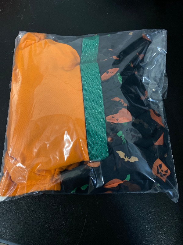 Photo 1 of XS 4 - Girls' Squishmallows Halloween Cosplay Short Sleeve Dress - Black/Orange XS
