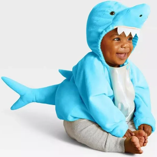 Photo 1 of 0-6M - Baby Shark Blue Halloween Costume Pullover 
