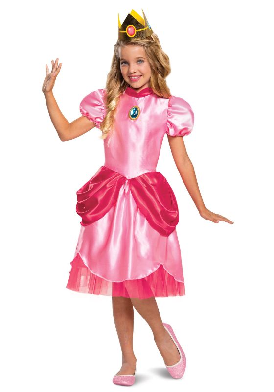 Photo 1 of LARGE 10/12 Girls Princess Peach Classic Child Costume 