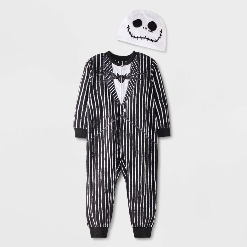 Photo 1 of 12M- Toddler Boys' the Nightmare Before Christmas Jack Skellington Blanket Sleeper Footed Pajamas with Hat
